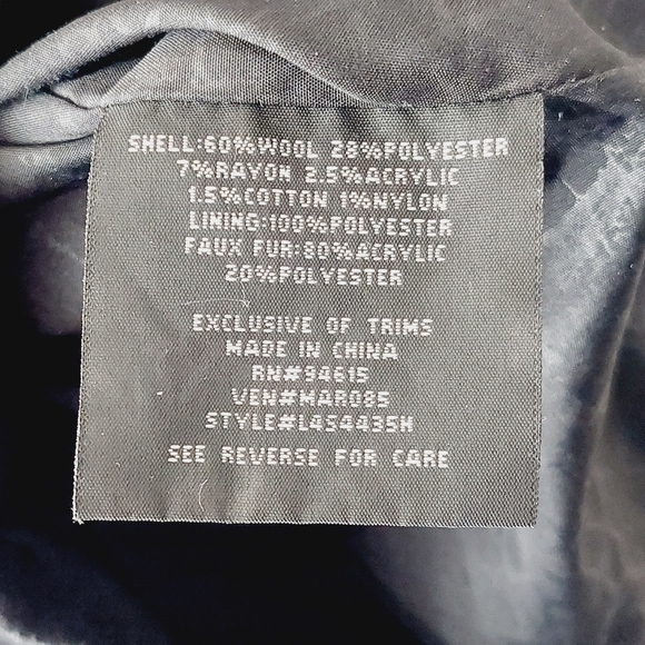 Sam Edelman Black Faux Fur Trim Hooded Down Parka Coat Pea Jacket Z68 - Picture 6 of 7